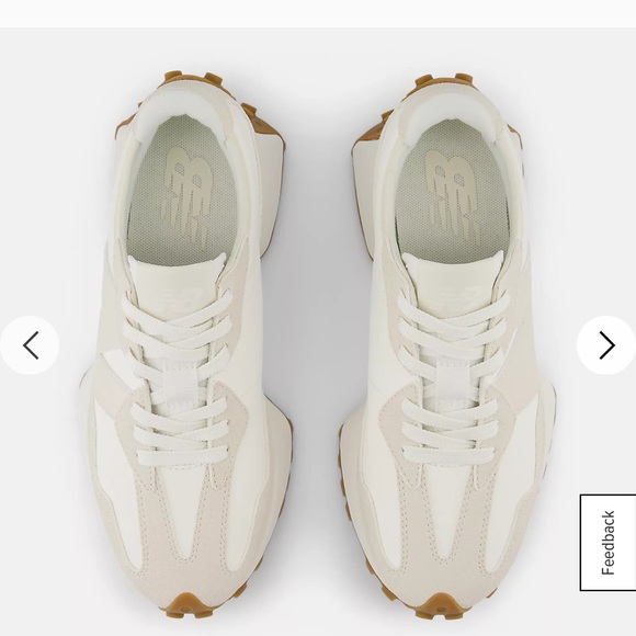 New Balance Women's White and Tan Sneakers - Picture 2 of 6